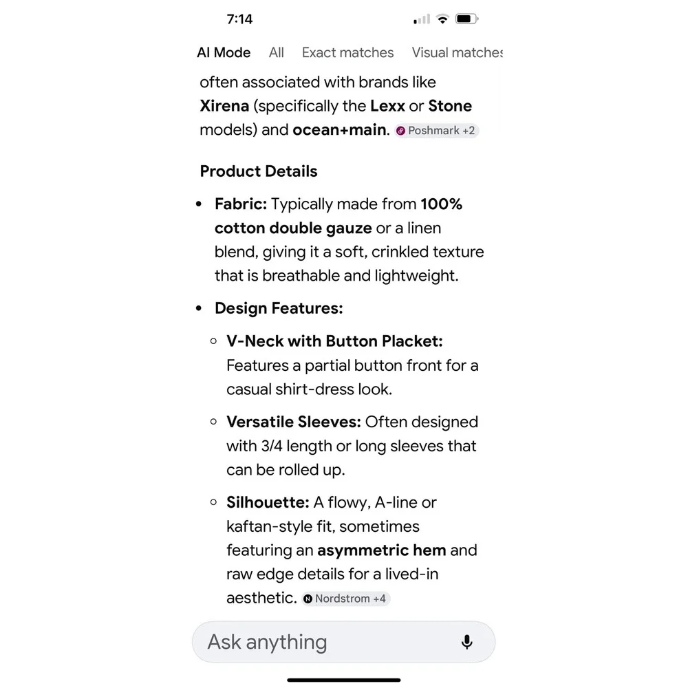 Xirena Lexx Cotton Double Gauze Midi Dress Olive Green Womens XS Long Sleeve - Picture 4 of 4